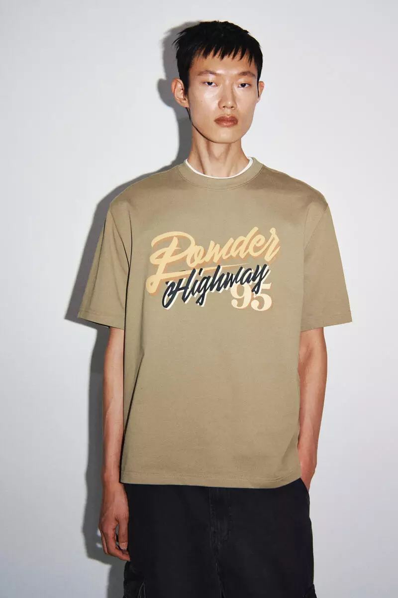 Printed cotton T-shirt