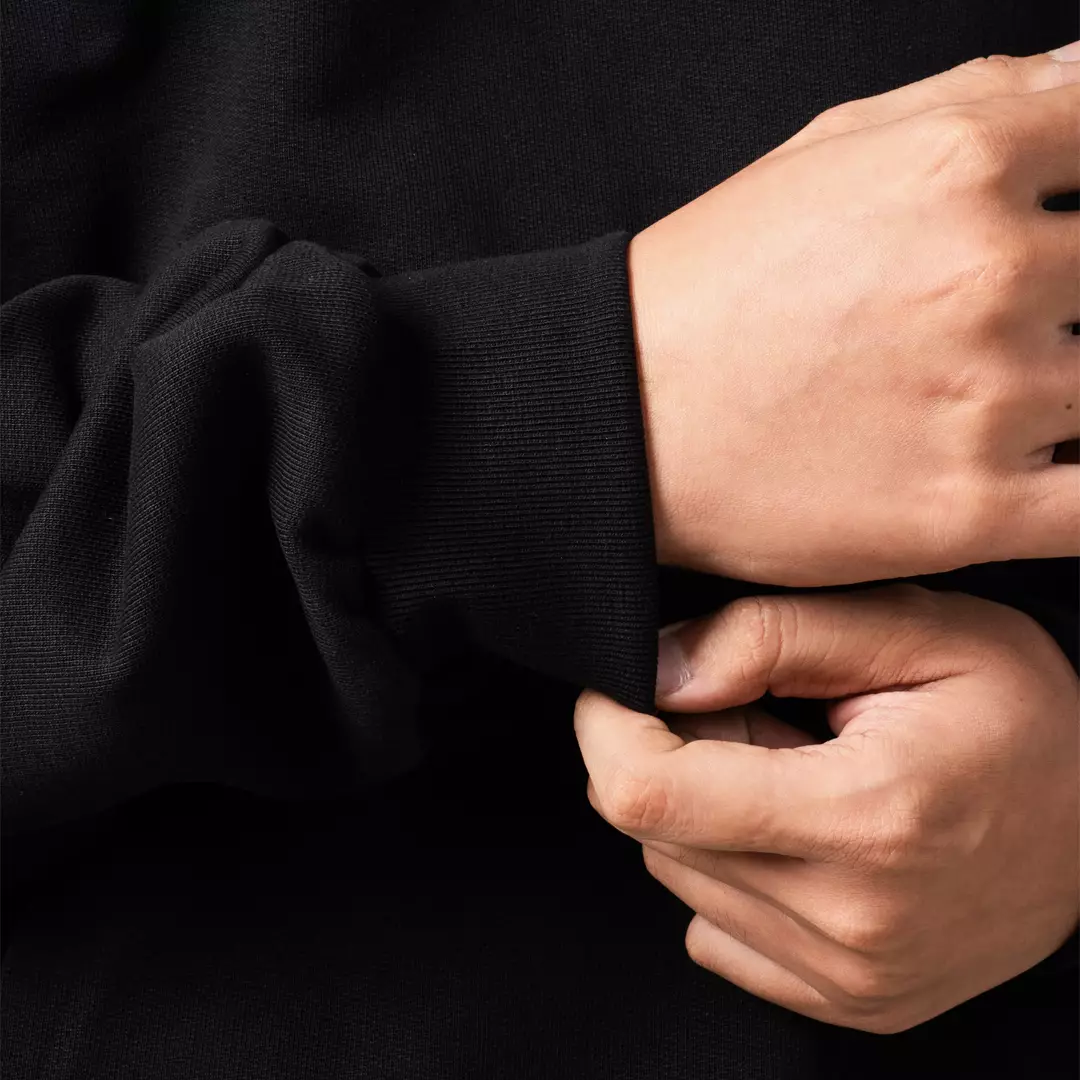 Crewneck Sweatshirt With a Bally Flag in Cotton - Black