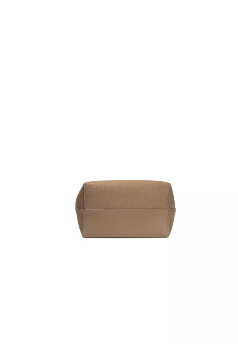 Row Leather Bucket Tote Bag