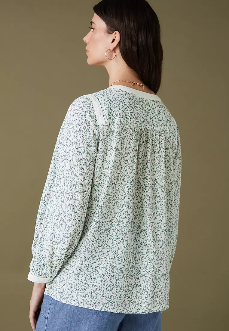 marks and spencer tie neck blouse