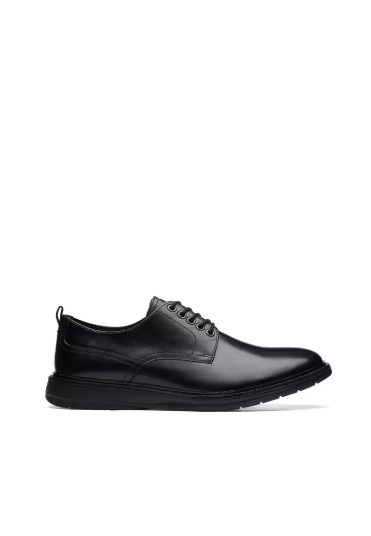 Clarks Chantry Lace Black Leather Mens Dress Shoes