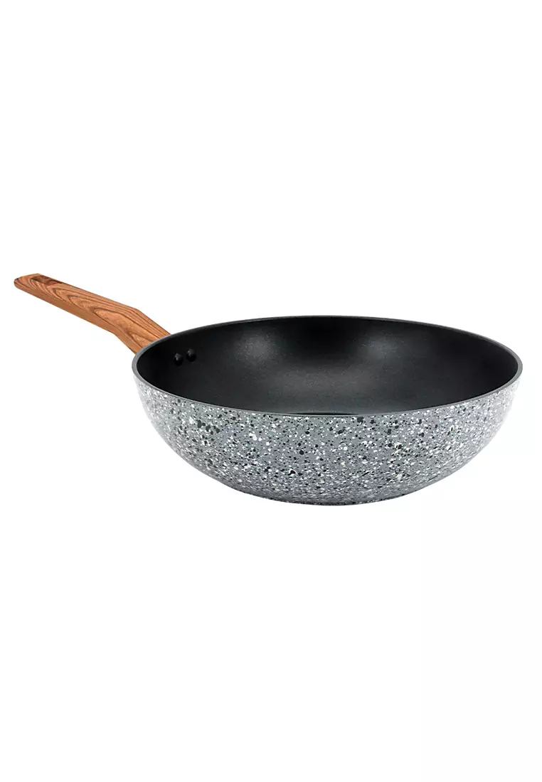 Buy Slique Granite Wok Pan Premium Multi Layer Nonstick Coating 28cm 