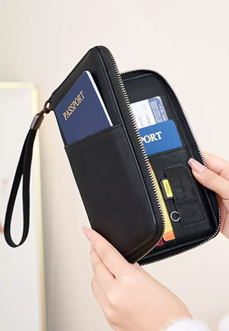 RFID防盜刷多功能長銀包護照夾