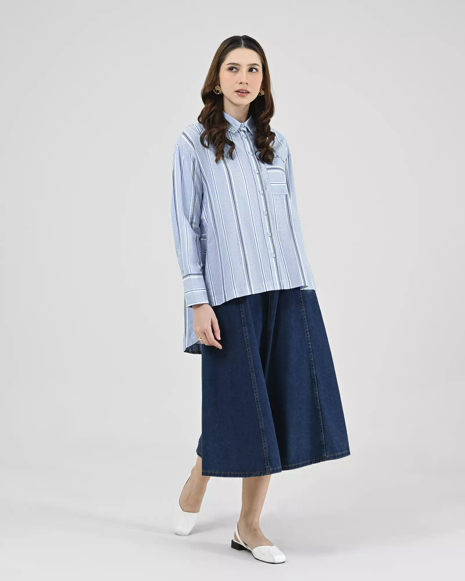 Geulis.id WELMIN SHIRT - Blue