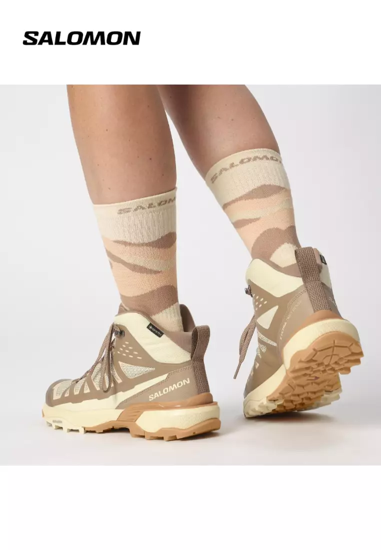 X ULTRA 360 EDGE MID GTX Women Outdoor Shoes in Shortbread / Raw Umber / Prairie Sunset