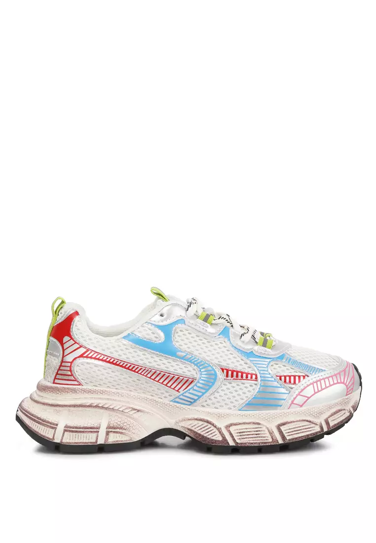 Discount on London Rag  shoes - SKU: Pull Tab Chunky Sole Sneaker In Multi