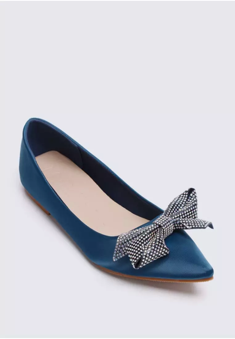 Cute navy shop flats
