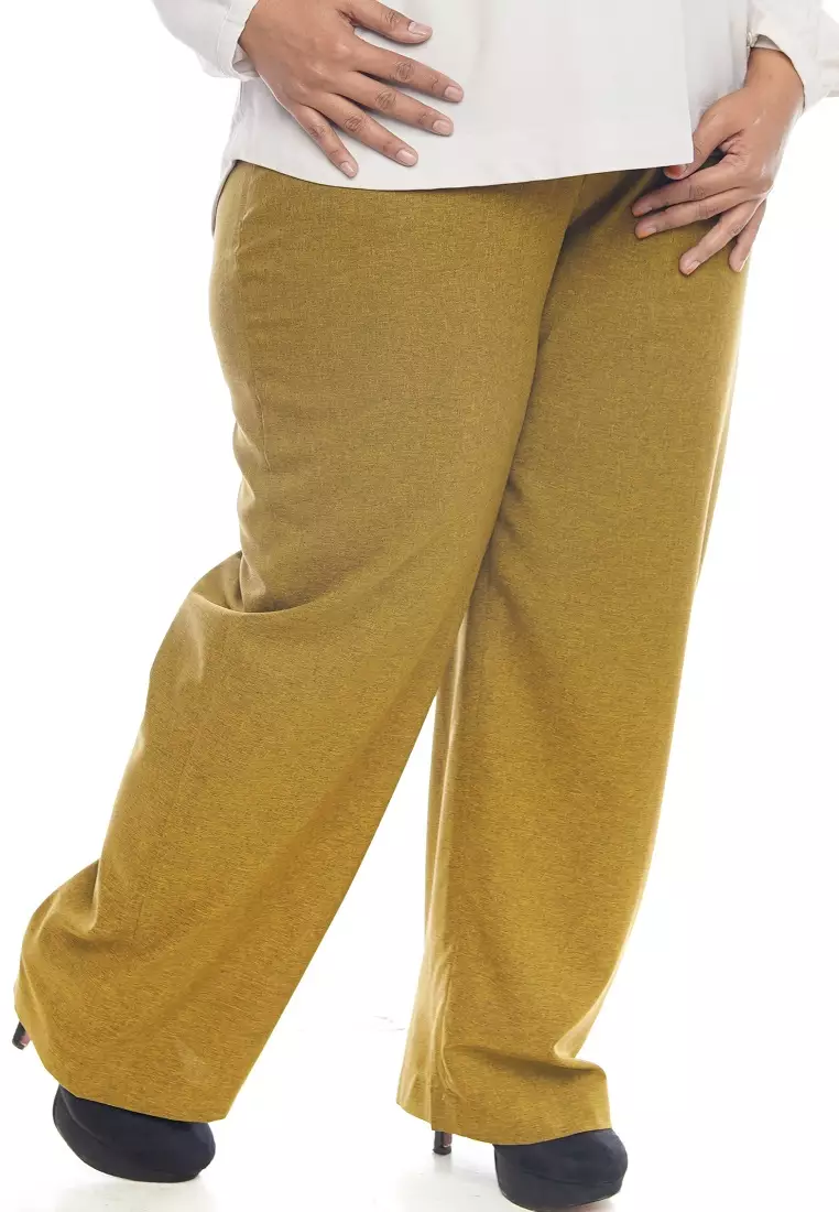 Mustard yellow pants outlet plus size