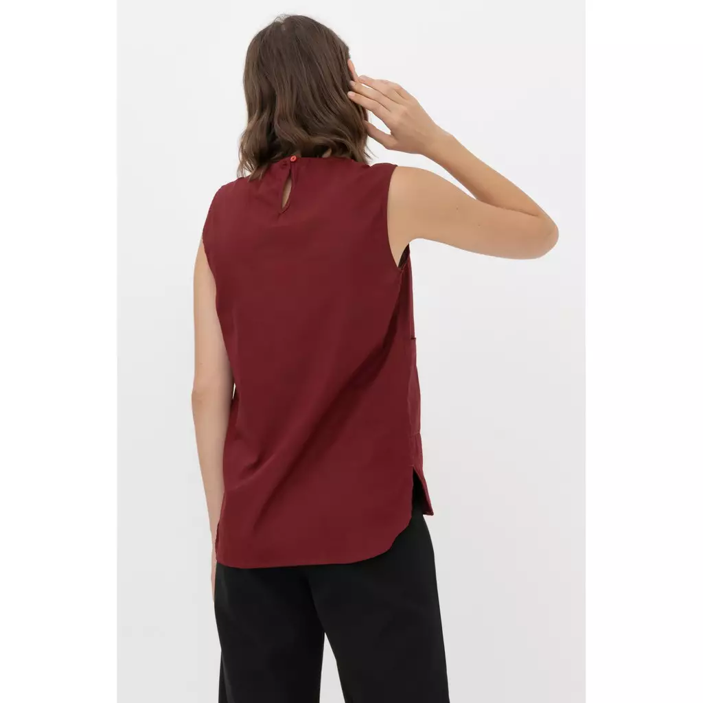 Sleeveless Blouse Fecilia Maroon