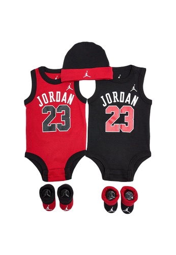 Jordan red Jordan Unisex Newborn's Jordan 23 Jersey 5 Pieces Set (0 - 6 Months) - Gym Red 2F2C9KABE8970DGS_1