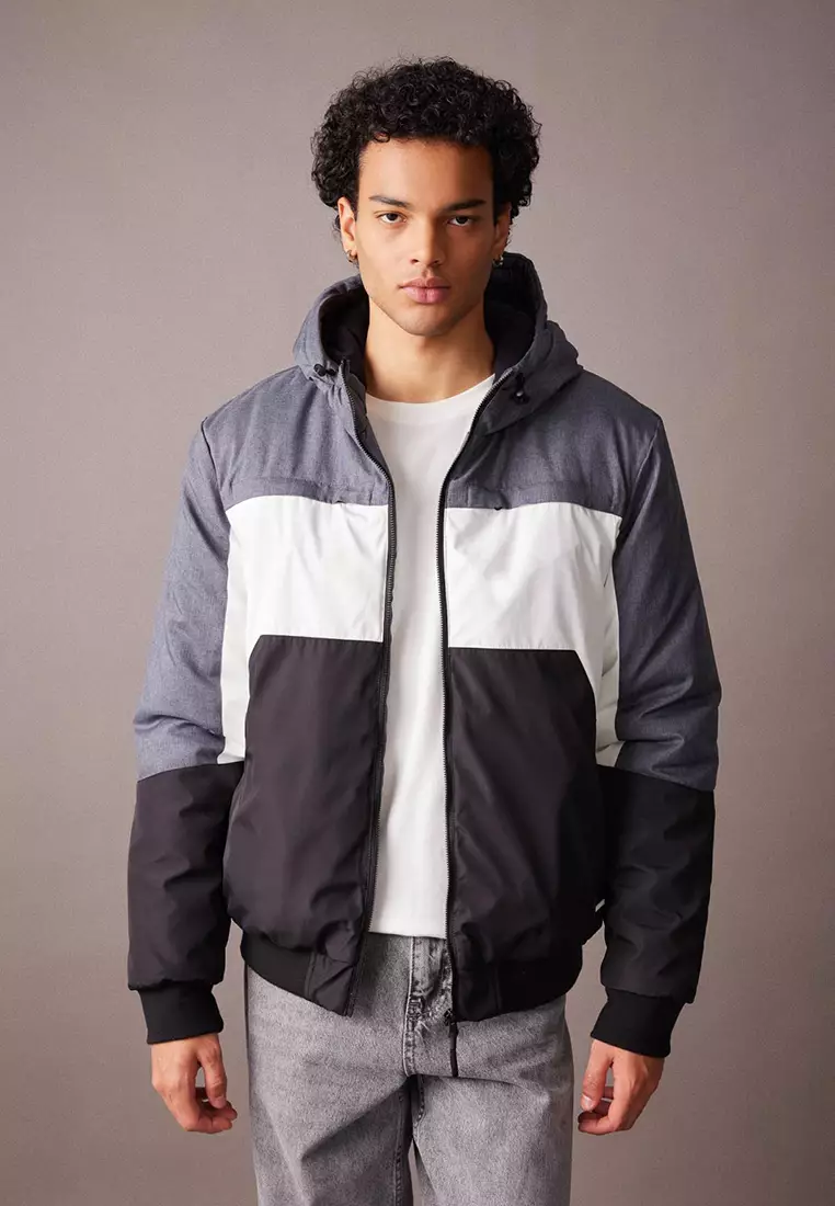 Color-Blocking Slim Jacket