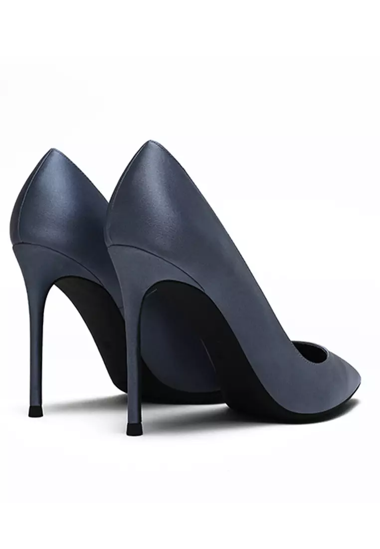 10CM Silk Fabrics Pointed High Heel Shoes HZL213