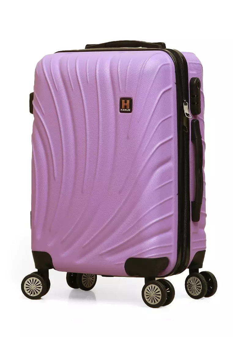 Carlton Tas Koper Unisex Size 20 Inch Travel Luggage Large Compartment Material Fiber ABS ORIGINAL - Purple