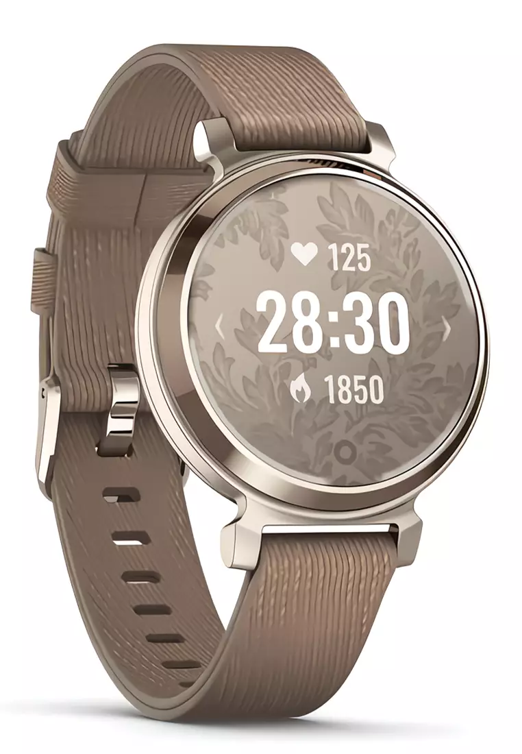 Garmin Lily 2 Classic - Jam Tangan Pintar Wanita - Smart Watch - Cream Gold with Coffee - 010-02839-62