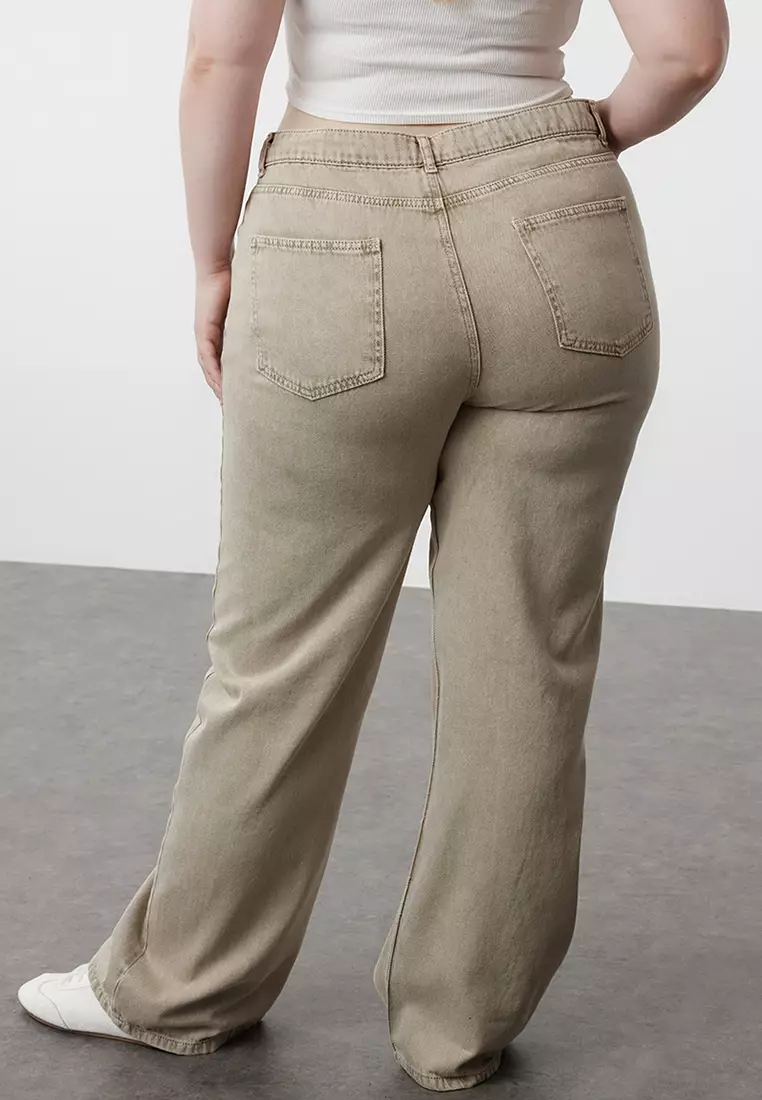 High Waist Wide Leg Plus Size Jeans