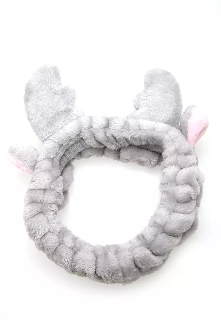 Diana Bandana Tanduk Rusa Tekstur Lembut And High Quality - Abu-Abu