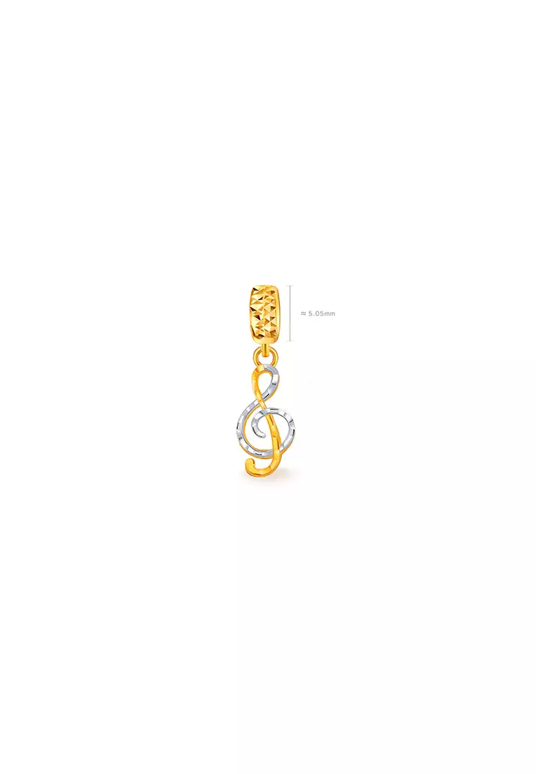 916/22K Gold Treble Clef Charm P49