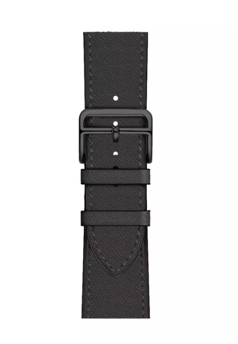 Mens black leather apple watch band sale