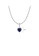 Glamorousky blue 925 Sterling Silver Fashion Romantic September Birthstone Heart Pendant with Dark Blue cubic Zirconia and Necklace D39B1ACC8F735FGS_2