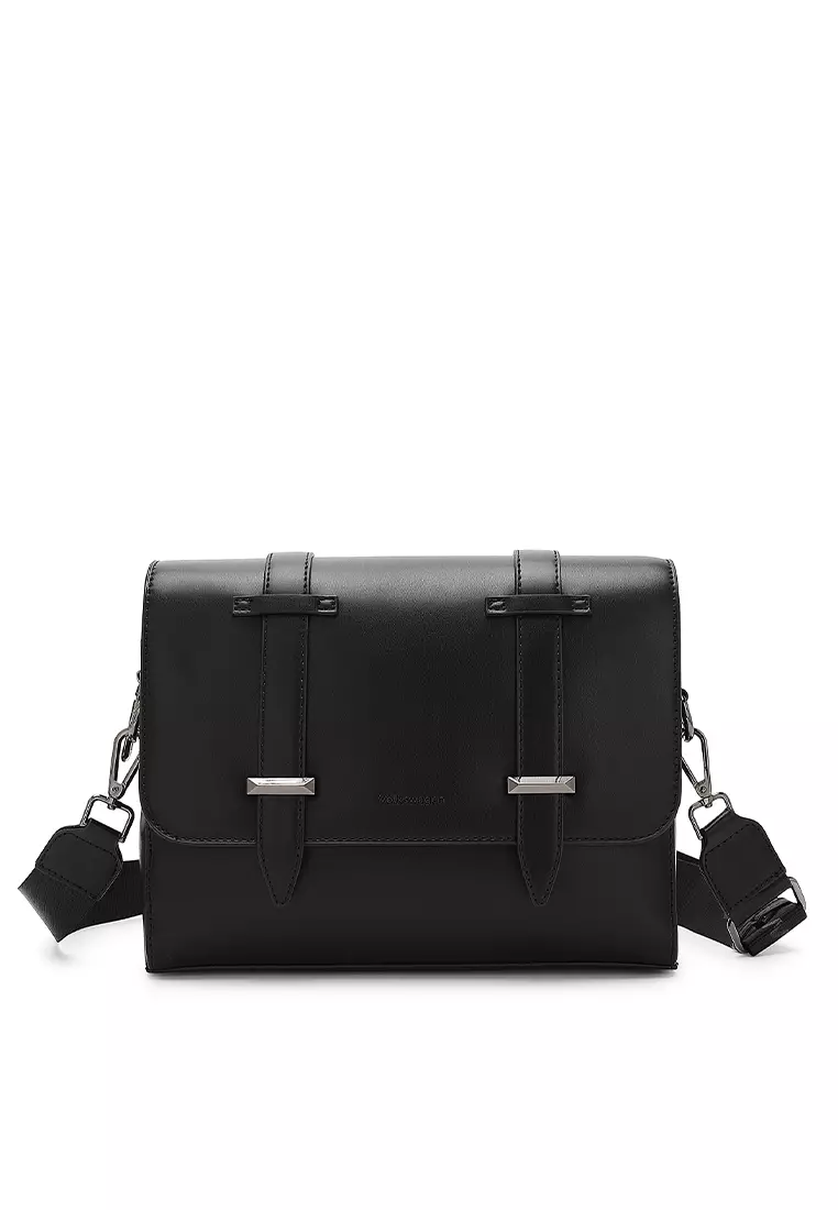 Buy Volkswagen Men's Sling Bag / Crossbody Bag - Black 2023 Online ...