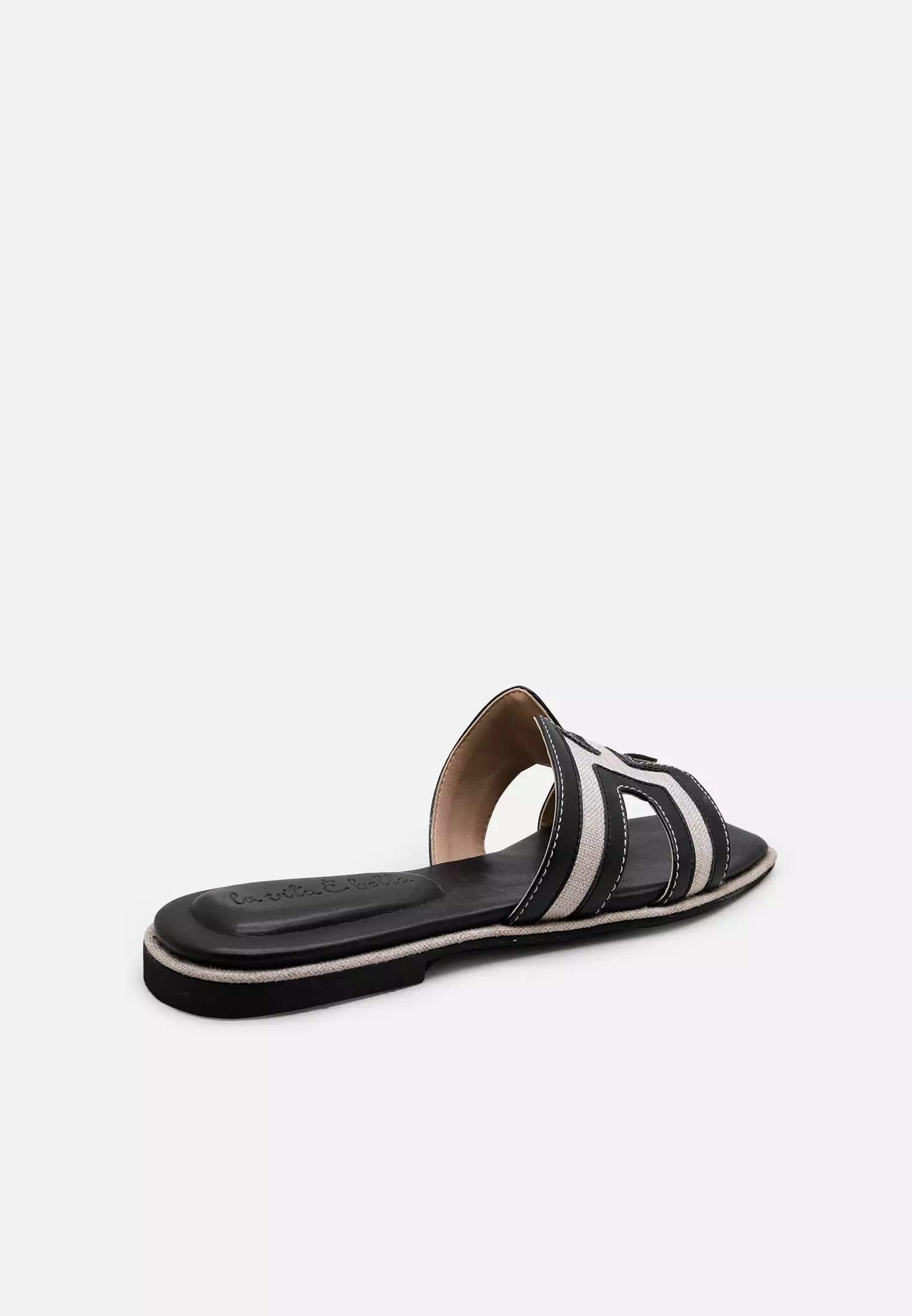 Harper Sandal Flat Slides Canvas Wanita