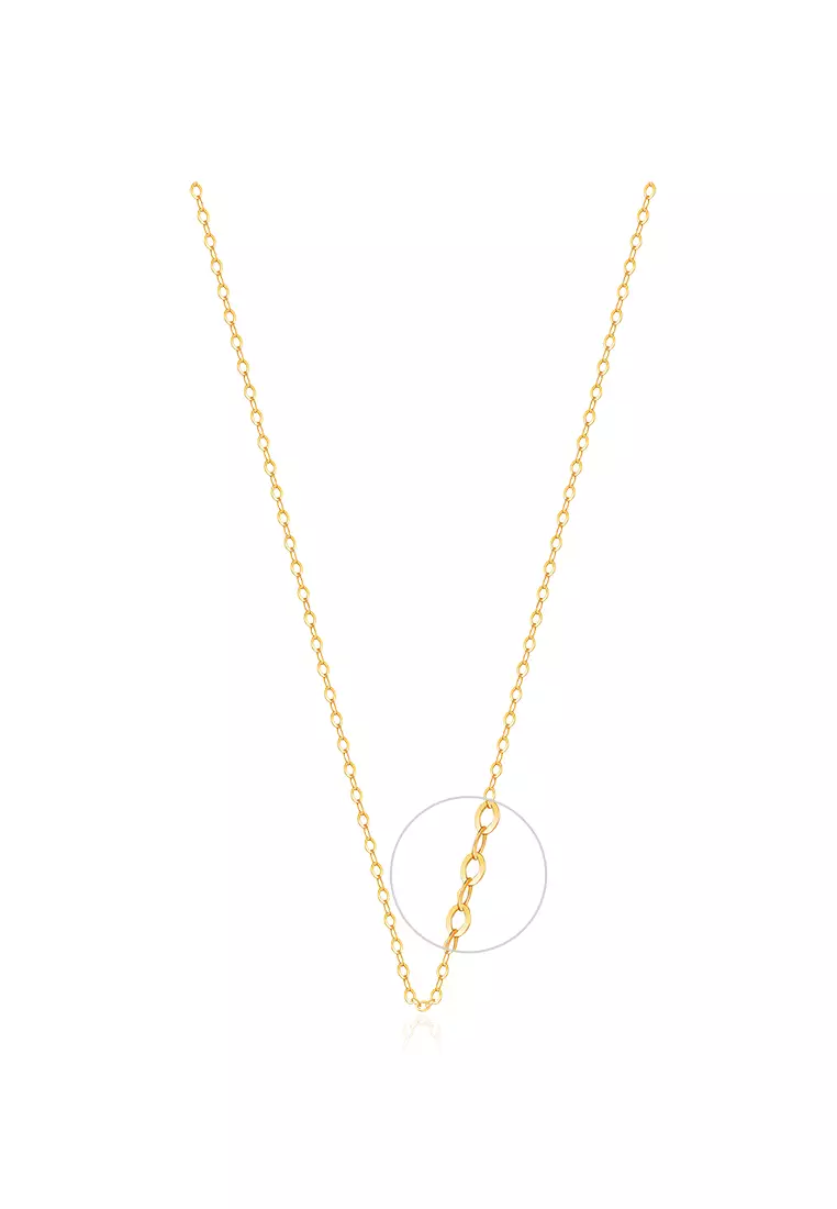 916/22K Gold Polo Chain Necklace R018 (1.10MM, 44CM)