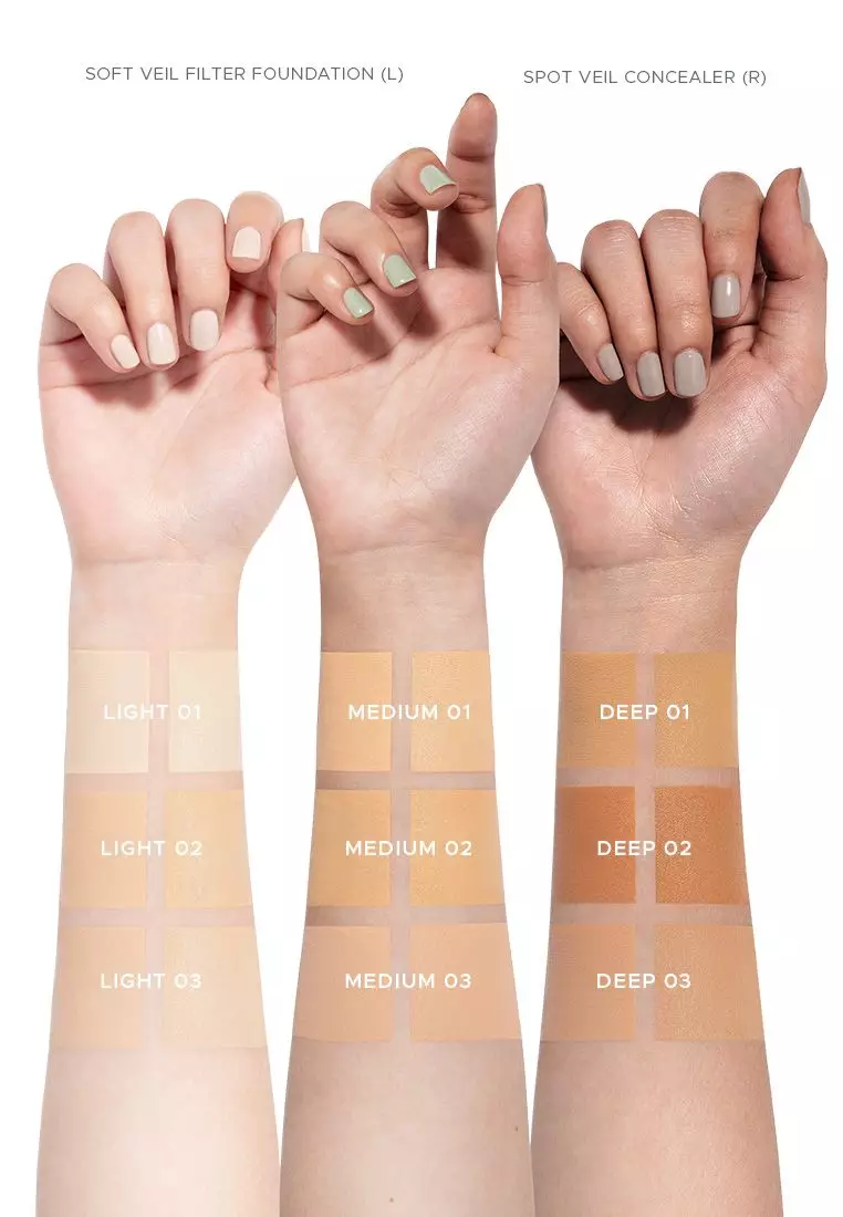 Soft Veil Filter Foundation in OG Shade: Medium 01 [Oil-Free Soft Matte Liquid Foundation]
