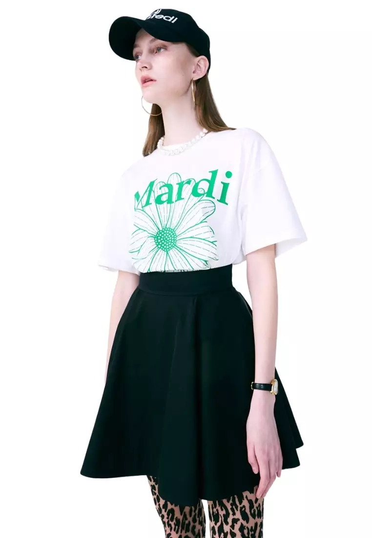 Tshirt Flowermardi - White Green