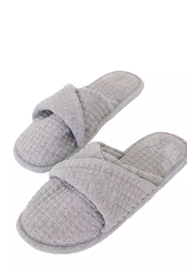 Grey Padded Slippers