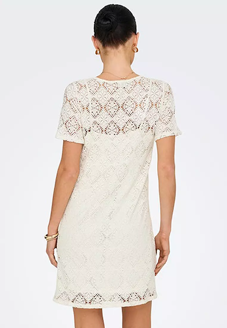 Short Sleeve Lace Dress