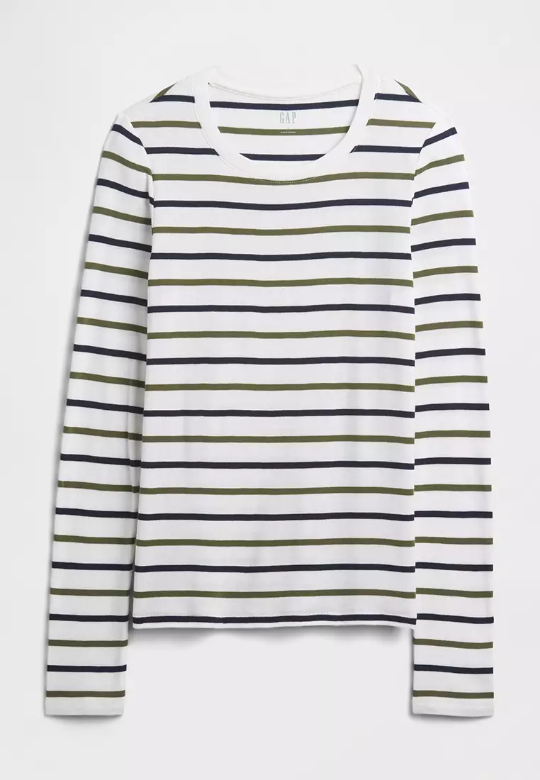 Long Sleeve Modern Crew Stripe Sweater