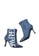 House of Avenues blue Ladies Patent Leather Slogan Ankle Boot 5475 Blue 754C9SHBFAC292GS_6