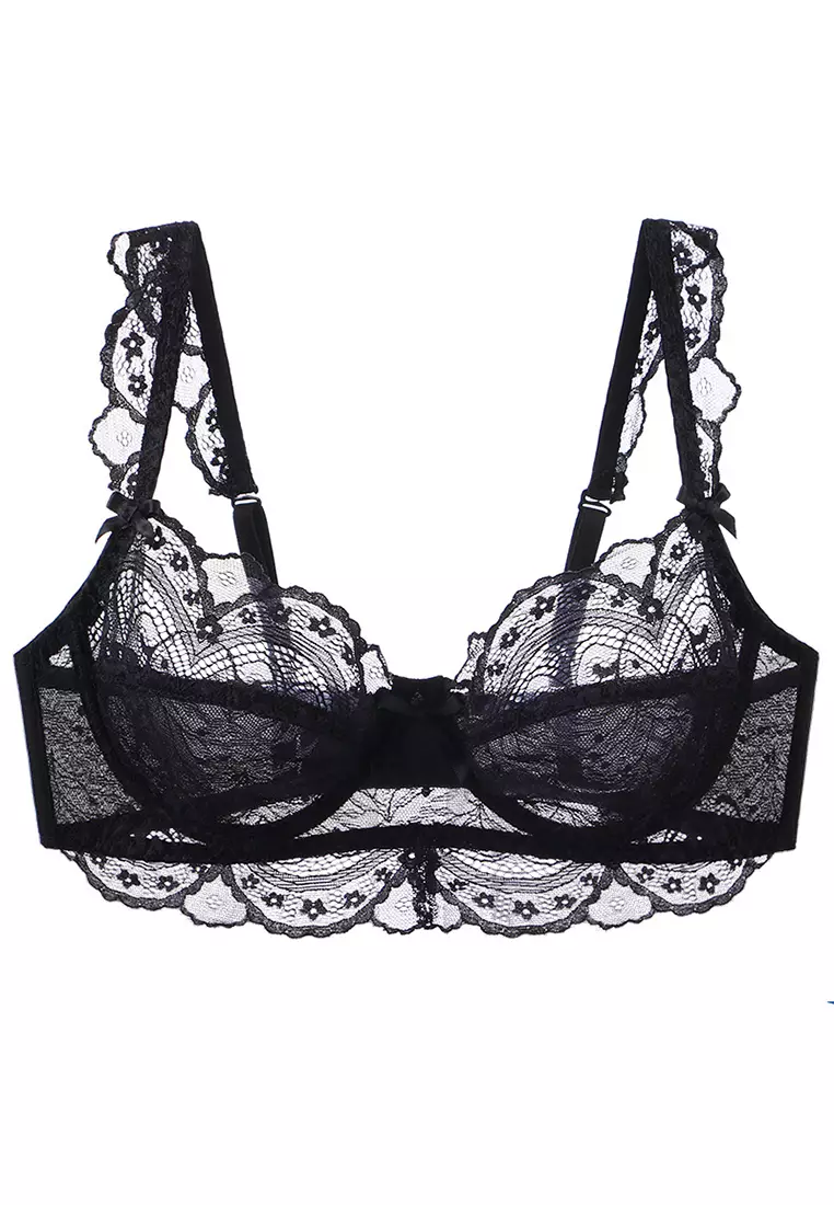 Buy ZITIQUE French Sexy Lace Without Sponge Bra-Black Online