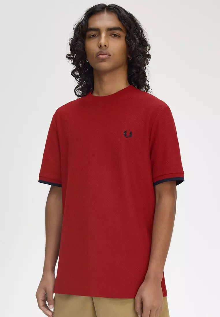 Buy Fred Perry Fred Perry M4654 Tipped Cuff Pique T-Shirt