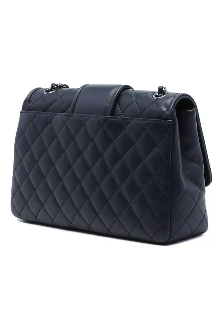 Pre-Loved Chanel Large Quilted Lambskin Elementary Chic Flap