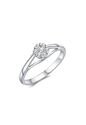 LAZO DIAMOND LAZO DIAMOND The Moment Illusion Set Diamond Ring in 9k ...