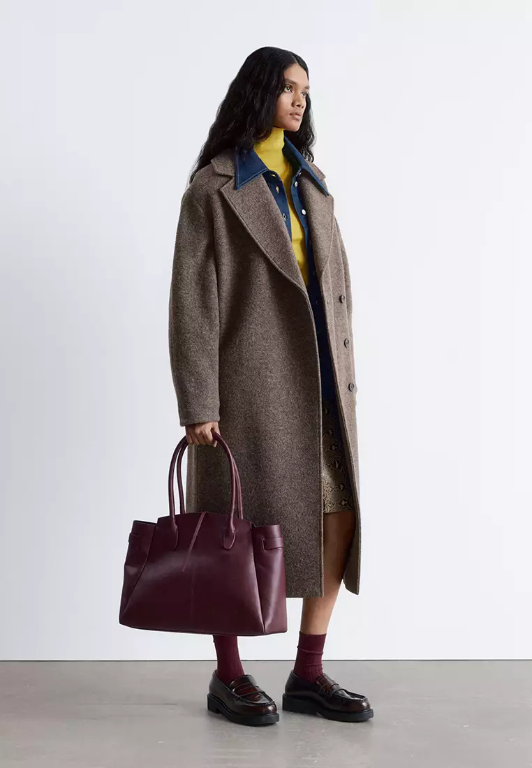 Voluminous Belted Wool Coat