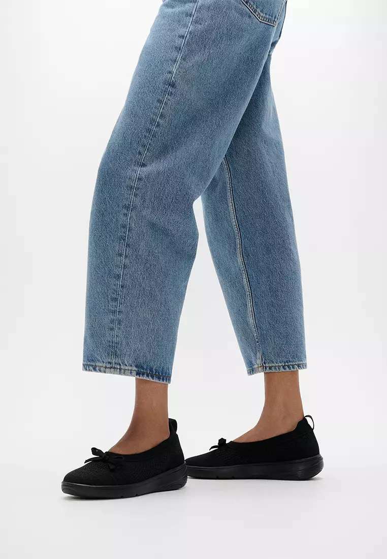 Super-q Bow Women Knit Ballerinas