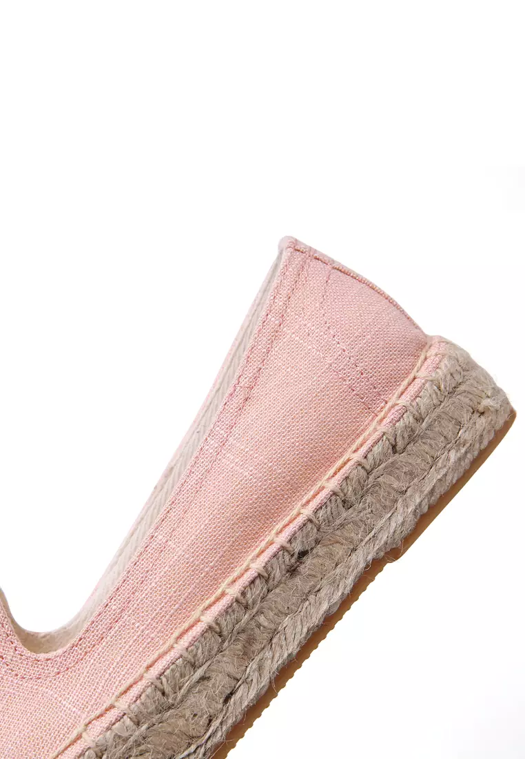 Platform Embroidery Canvas Espadrilles HB88