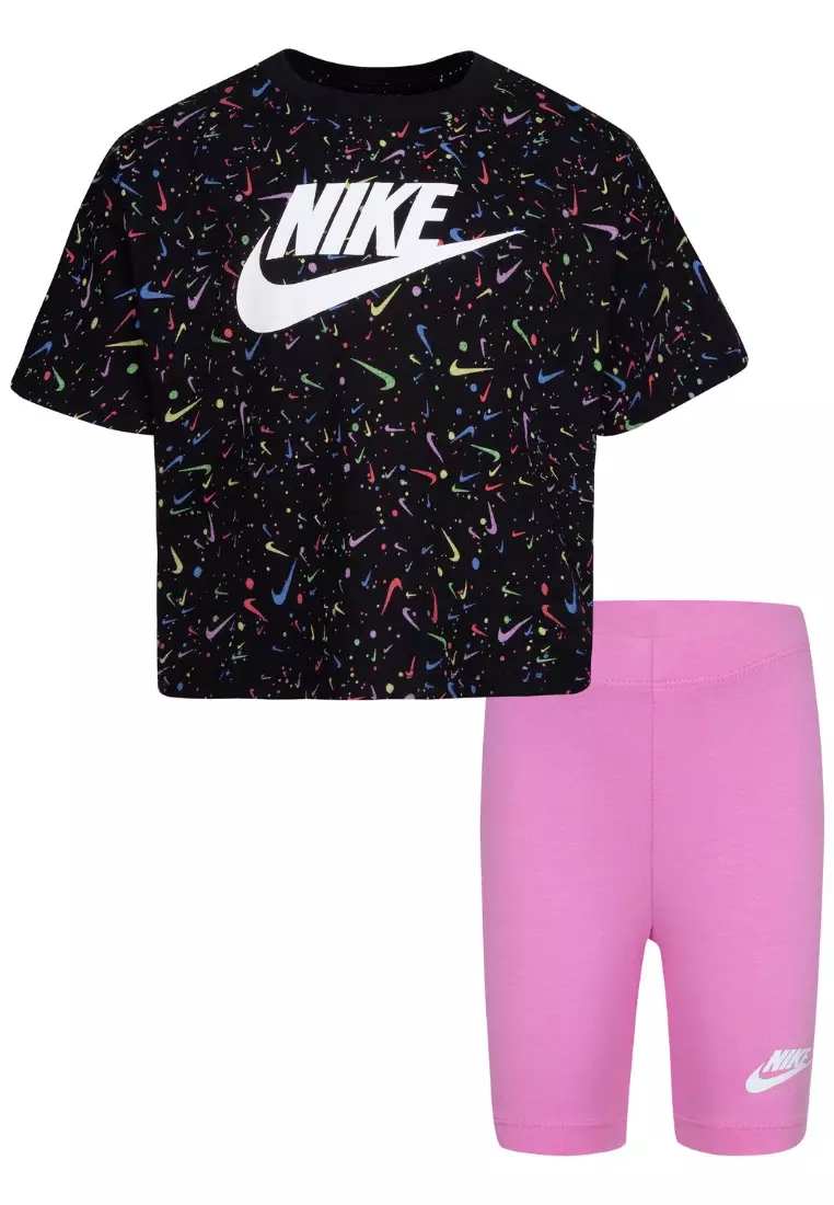 Buy Nike Nike Boxy Tee u0026 Bike Shorts Set (Little Kids) 2023 Online | ZALORA  Singapore