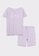 LC WAIKIKI pink and purple Crew Neck Printed Short Sleeve Cotton Women's Pajamas Set 03303AA46D12DEGS_6