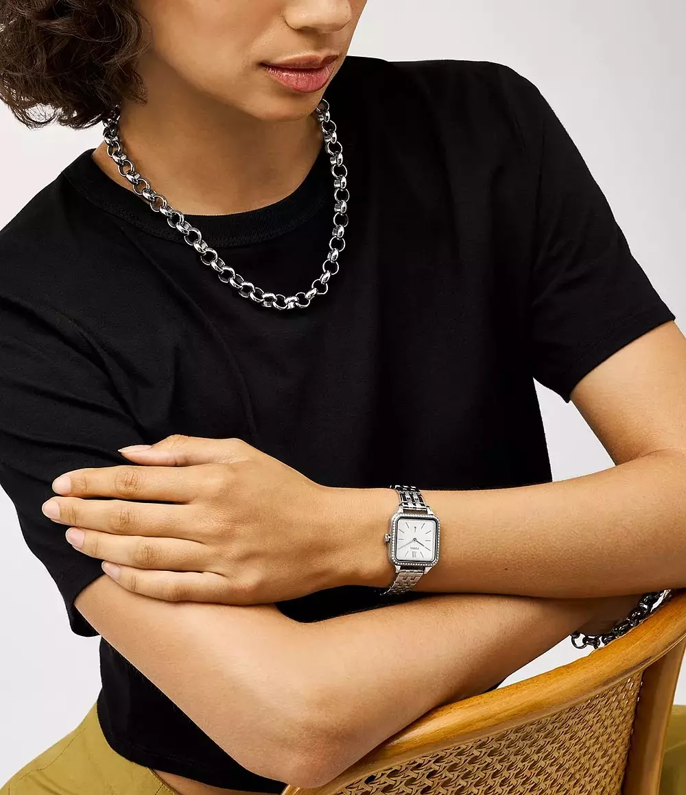 Fossil Analog Collen Silver Jam Tangan Wanita 28MM BQ3981