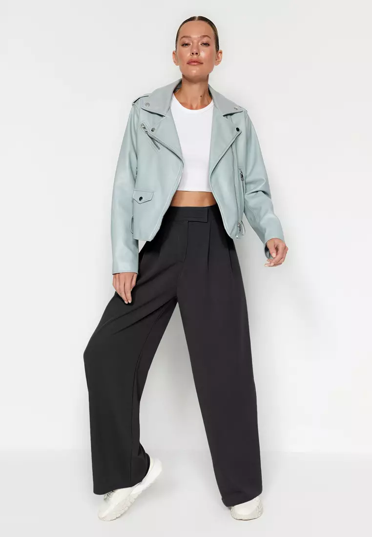High Waist Wide Leg Trousers