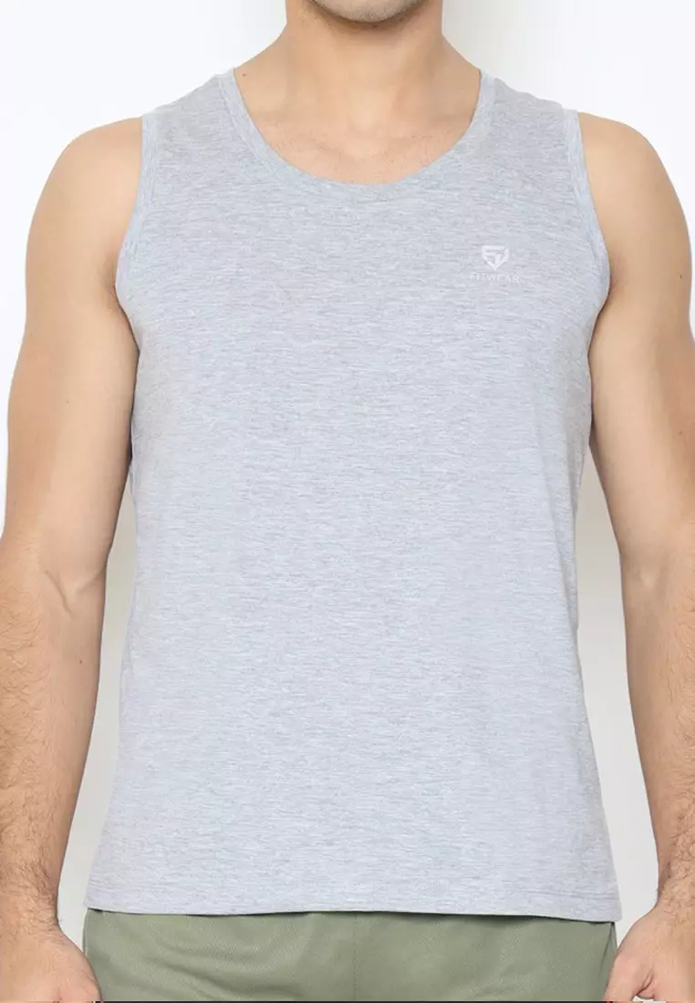 Fitwear - Muscle Tee Pria Grifton Plain  - CLOUDY GREY
