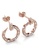 Krystal Couture gold KRYSTAL COUTURE Rose Gold Dazzling Pave Set Open Circle Stud Earrings Embellished with Swarovski® Crystals 67F1FAC7D2613CGS_2