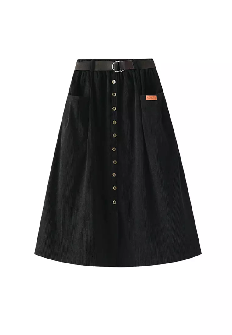Black corduroy hotsell skirt 60