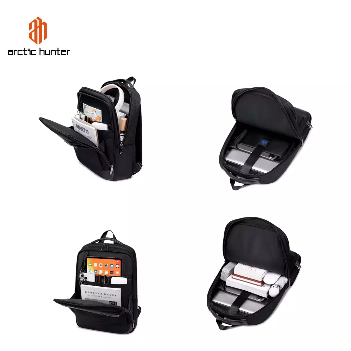 Arctic Hunter B00690 Tas Backpack Laptop Ransel Kerja Kantor Kasual 15.6 Inch- GREY