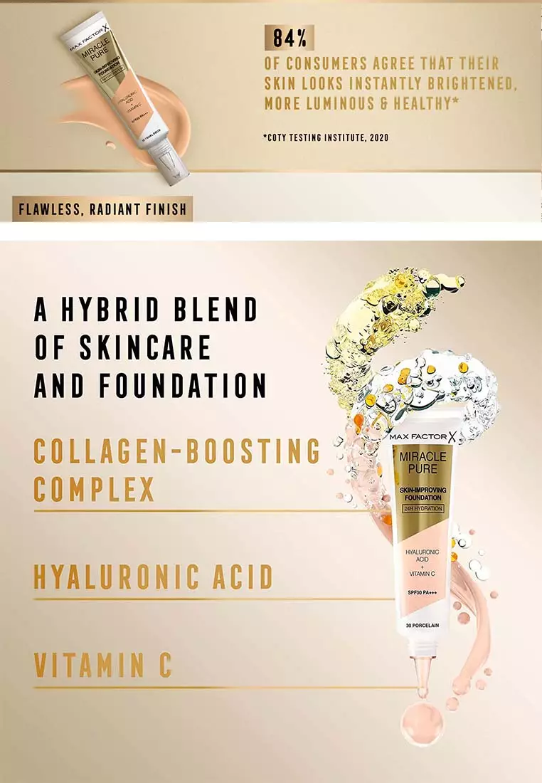 Buy Max Factor Max Factor Miracle Pure SkinImproving Foundation, 24H