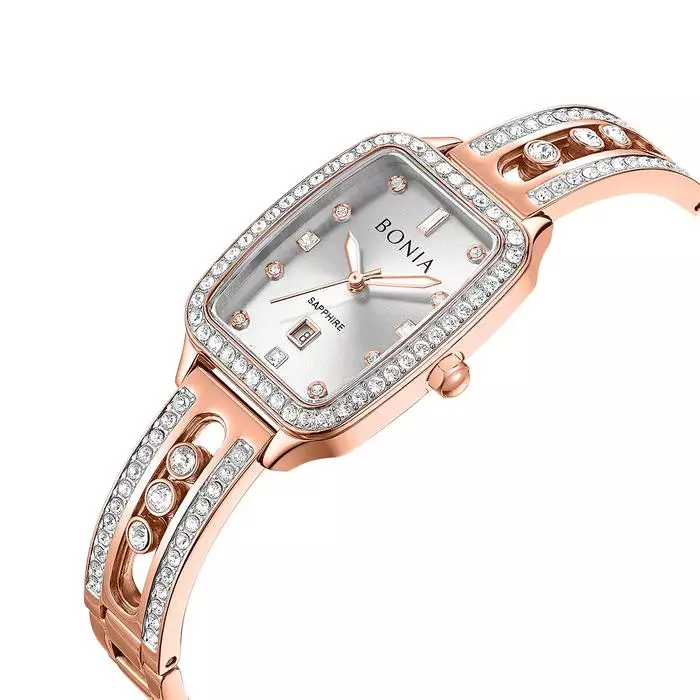 Jam Tangan Wanita Bonia Silver Dial Stainless Steel Strap Analog B10853-2517S