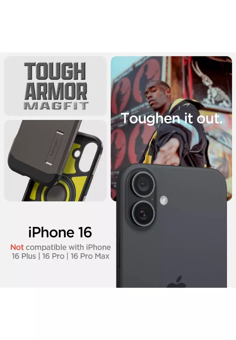 Buy Spigen Spigen iPhone 16 Case Tough Armor MagFit Gunmetal 2024